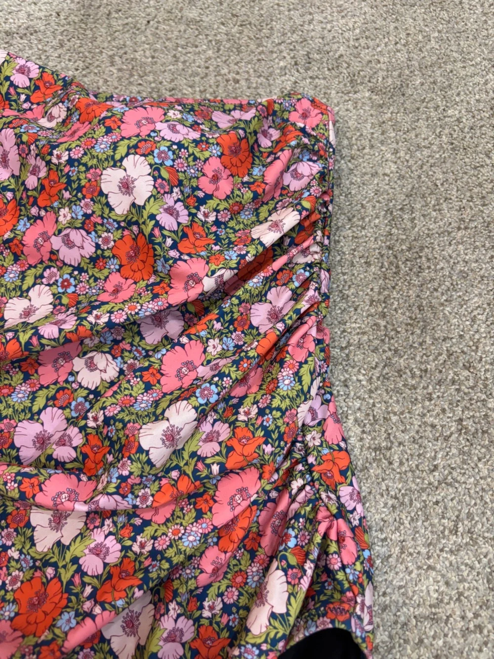 J. Crew Ruched One-Shoulder One-Piece in Liberty Floral Meadow Song Size 14